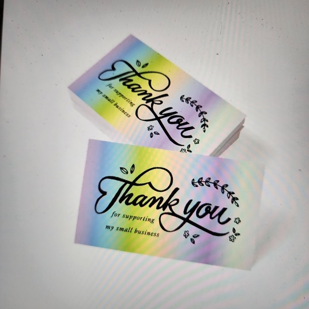 50 pc Thank Cards you for supporting my Small Business